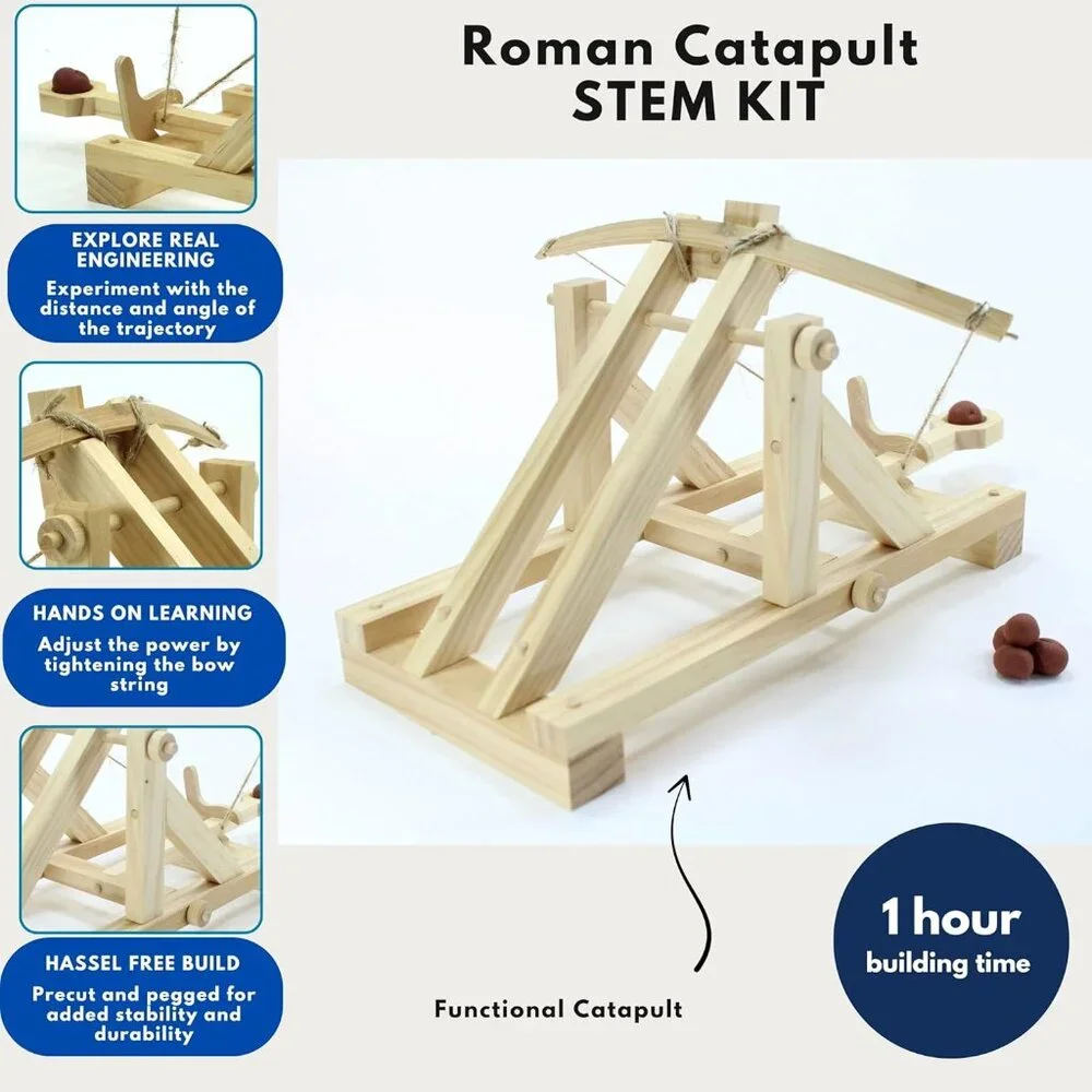 NEW Pathfinders Medieval Catapult Trebuchet Siege Engine Catapult Building Set K